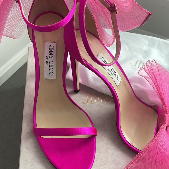 BRAND NEW Jimmy Choo Aveline 100 FUSCHIA - Picture 6 of 6